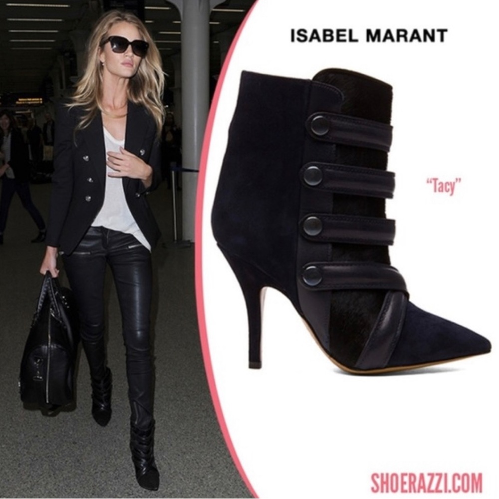 Isabel Marant Tacy Pony Calf Hair Leather Booties - Picture 2 of 11